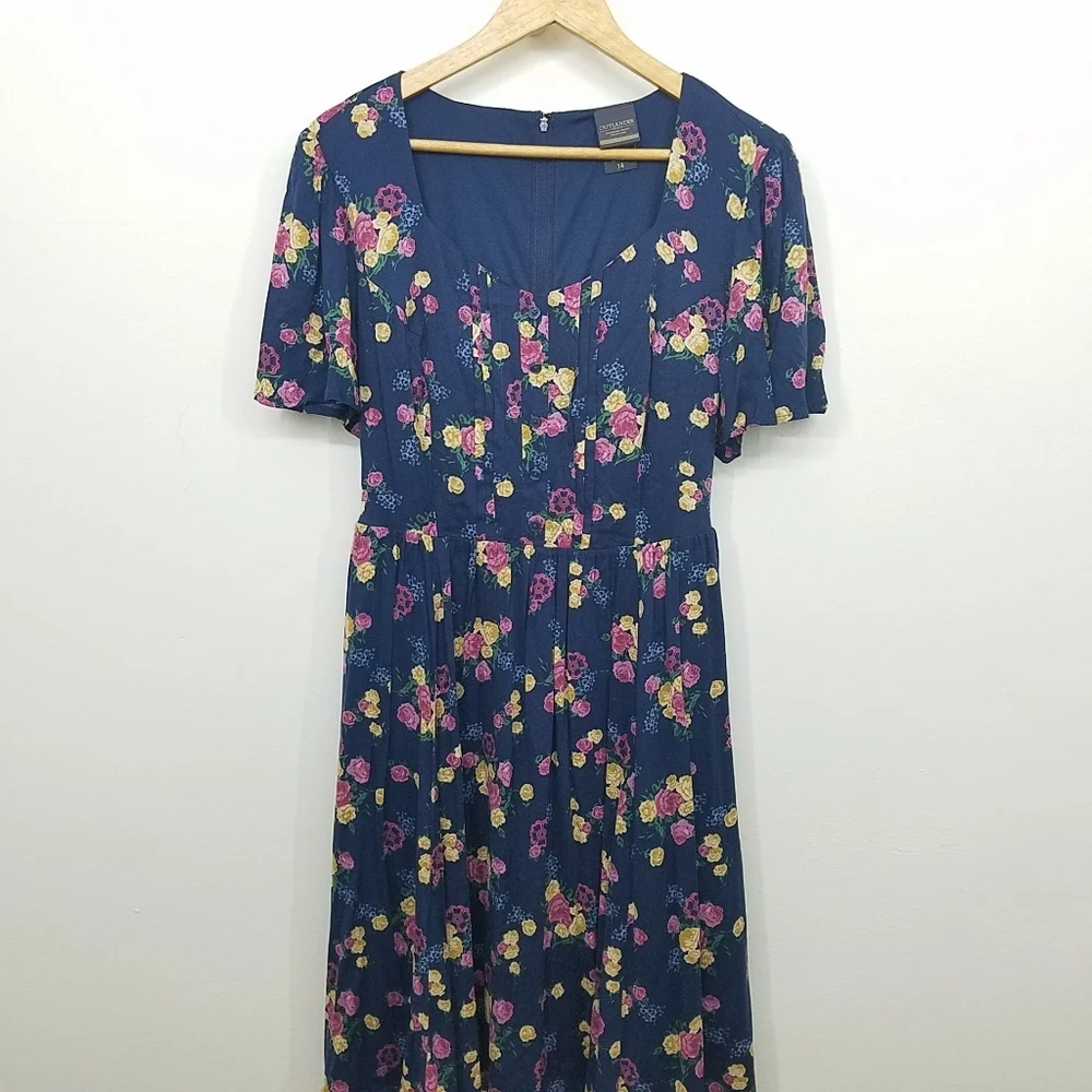 Torrid x Outlander Series Floral Botanical Skater Dress Women's Size 14 - Picture 5 of 13